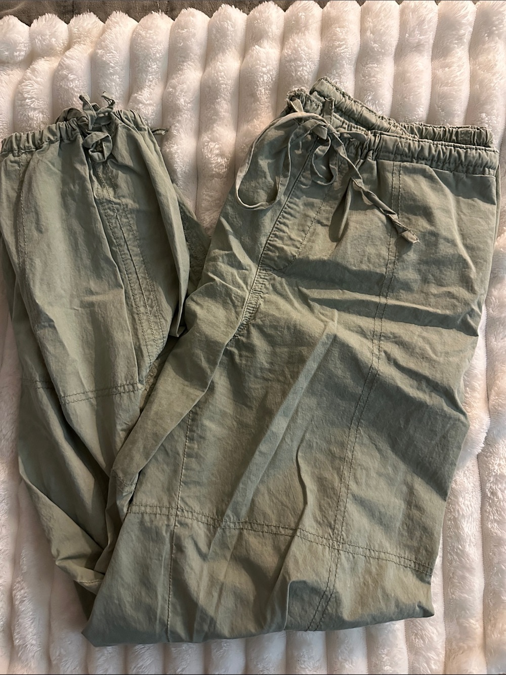 RSQ Sage Green Parachute Pants